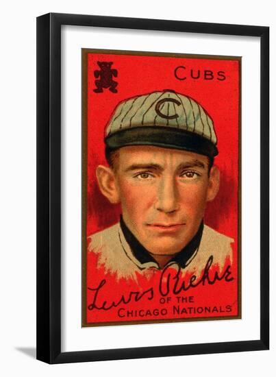 Chicago, IL, Chicago Cubs, Lewis Richie, Baseball Card-Lantern Press-Framed Art Print