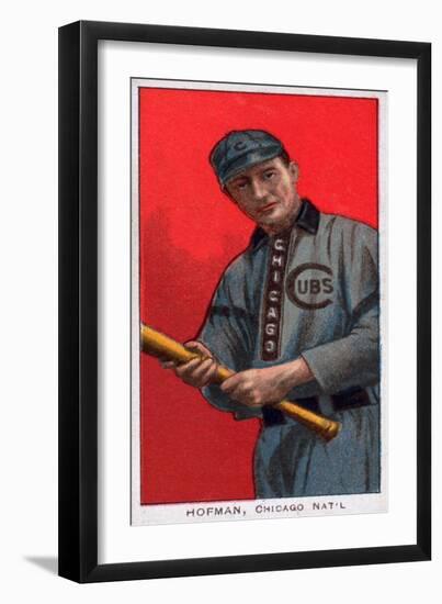 Chicago, IL, Chicago Cubs, Solly Hofman, Baseball Card-Lantern Press-Framed Art Print