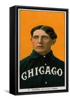 Chicago, IL, Chicago White Sox, Fielder Jones, Baseball Card-Lantern Press-Framed Stretched Canvas