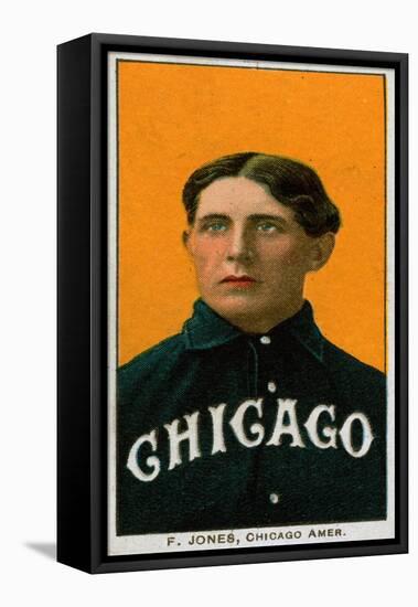 Chicago, IL, Chicago White Sox, Fielder Jones, Baseball Card-Lantern Press-Framed Stretched Canvas