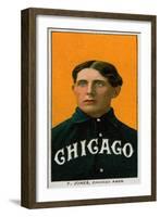 Chicago, IL, Chicago White Sox, Fielder Jones, Baseball Card-Lantern Press-Framed Art Print