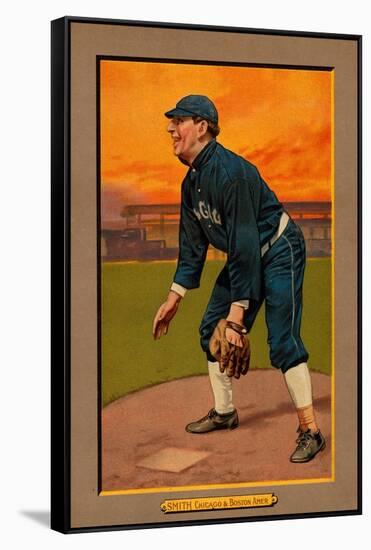 Chicago, IL, Chicago White Sox, Frank Smith, Baseball Card-Lantern Press-Framed Stretched Canvas