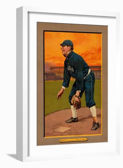 Chicago, IL, Chicago White Sox, Frank Smith, Baseball Card-Lantern Press-Framed Art Print