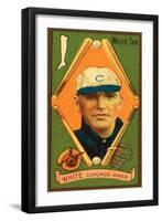 Chicago, IL, Chicago White Sox, G. H. White, Baseball Card-Lantern Press-Framed Art Print