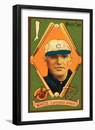 Chicago, IL, Chicago White Sox, G. H. White, Baseball Card-Lantern Press-Framed Art Print