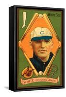 Chicago, IL, Chicago White Sox, G. H. White, Baseball Card-Lantern Press-Framed Stretched Canvas