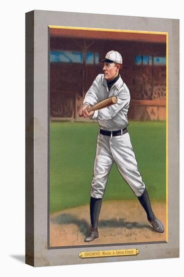 Chicago, IL, Chicago White Sox, George Browne, Baseball Card-Lantern Press-Stretched Canvas