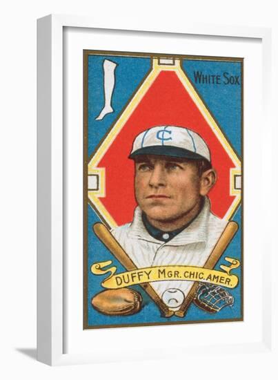 Chicago, IL, Chicago White Sox, Hugh Duffy, Baseball Card-Lantern Press-Framed Art Print