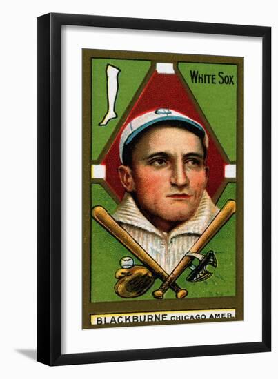 Chicago, IL, Chicago White Sox, Russell A. Blackburne, Baseball Card-Lantern Press-Framed Art Print