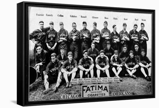 Chicago, IL, Chicago White Sox, Team Photograph, Baseball Card-Lantern Press-Framed Stretched Canvas