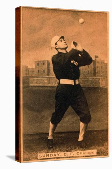 Chicago, IL, Chicago White Stockings, Billy Sunday, Baseball Card-Lantern Press-Stretched Canvas