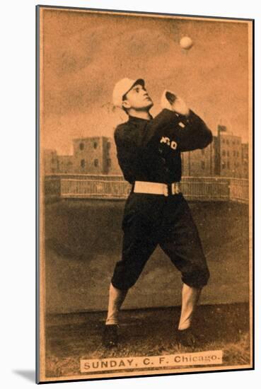 Chicago, IL, Chicago White Stockings, Billy Sunday, Baseball Card-Lantern Press-Mounted Art Print