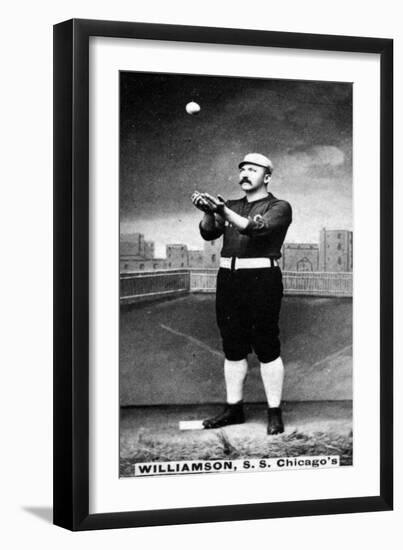Chicago, IL, Chicago White Stockings, Ned Williamson, Baseball Card-Lantern Press-Framed Art Print
