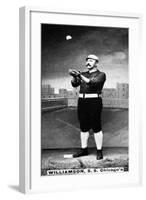 Chicago, IL, Chicago White Stockings, Ned Williamson, Baseball Card-Lantern Press-Framed Art Print