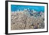 Chicago, Illinois - Aerial of Downtown-Lantern Press-Framed Art Print