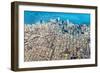 Chicago, Illinois - Aerial of Downtown-Lantern Press-Framed Art Print