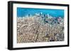 Chicago, Illinois - Aerial of Downtown-Lantern Press-Framed Art Print