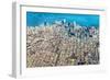 Chicago, Illinois - Aerial of Downtown-Lantern Press-Framed Art Print