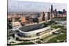 Chicago, Illinois - Aerial of Soldier Field-Lantern Press-Stretched Canvas