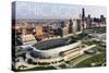 Chicago, Illinois - Aerial of Soldier Field-Lantern Press-Stretched Canvas