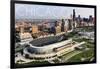 Chicago, Illinois - Aerial of Soldier Field-Lantern Press-Framed Art Print