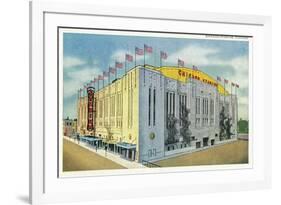 Chicago, Illinois - Chicago Stadium Exterior View-Lantern Press-Framed Premium Giclee Print