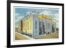 Chicago, Illinois - Chicago Stadium Exterior View-Lantern Press-Framed Premium Giclee Print