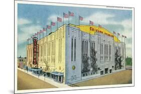 Chicago, Illinois - Chicago Stadium Exterior View-Lantern Press-Mounted Premium Giclee Print