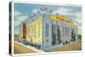 Chicago, Illinois - Chicago Stadium Exterior View-Lantern Press-Stretched Canvas