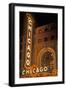 Chicago, Illinois - Chicago Theatre-Lantern Press-Framed Art Print