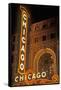 Chicago, Illinois - Chicago Theatre-Lantern Press-Framed Stretched Canvas