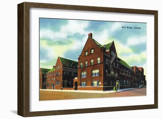 Chicago, Illinois, Exterior View of Hull House-Lantern Press-Framed Art Print