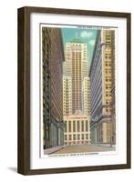 Chicago, Illinois, Exterior View of the Chicago Board of Trade Bldg, La Salle Street-Lantern Press-Framed Art Print