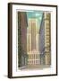 Chicago, Illinois, Exterior View of the Chicago Board of Trade Bldg, La Salle Street-Lantern Press-Framed Art Print