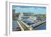 Chicago, Illinois - Exterior View of Union Station-Lantern Press-Framed Art Print