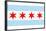 Chicago, Illinois - Flag (Version #2)-Lantern Press-Framed Art Print