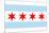 Chicago, Illinois - Flag (Version #2)-Lantern Press-Mounted Premium Giclee Print