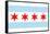 Chicago, Illinois - Flag (Version #2)-Lantern Press-Framed Stretched Canvas