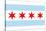 Chicago, Illinois - Flag (Version #2)-Lantern Press-Stretched Canvas