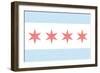 Chicago, Illinois - Flag-Lantern Press-Framed Art Print