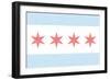 Chicago, Illinois - Flag-Lantern Press-Framed Art Print
