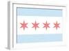 Chicago, Illinois - Flag-Lantern Press-Framed Art Print