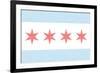 Chicago, Illinois - Flag-Lantern Press-Framed Art Print