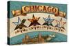 Chicago, Illinois - Four Stars-Lantern Press-Stretched Canvas