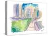 Chicago Illinois Green River Saint Patricks Day-M. Bleichner-Stretched Canvas