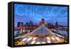 Chicago, Illinois - Navy Pier and Skyline-Lantern Press-Framed Stretched Canvas