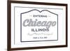 Chicago, Illinois - Now Entering (Blue)-Lantern Press-Framed Art Print