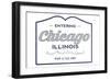 Chicago, Illinois - Now Entering (Blue)-Lantern Press-Framed Art Print