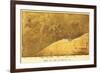 Chicago, Illinois - Panoramic Map No. 1-Lantern Press-Framed Premium Giclee Print