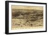 Chicago, Illinois - Panoramic Map No. 1-Lantern Press-Framed Art Print